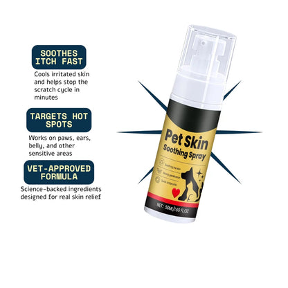 Vet-backed skin relief spray